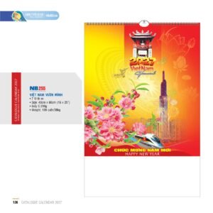 Lịch Treo Tường Lò Xo 2027 NB Mẫu NB255 (16 x 25 cm) In Logo Doanh Nghiệp Giá Xưởng in logo doanh nghiệp quà tặng Tết tại Quà Tặng Công Ty VN