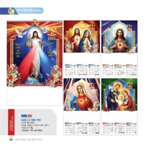 Lịch Treo Tường Nẹp Thiếc 2027 NB Mẫu NB265 (45 x 70cm) In Logo Doanh Nghiệp Giá Xưởng in logo doanh nghiệp quà tặng Tết tại Quà Tặng Công Ty VN