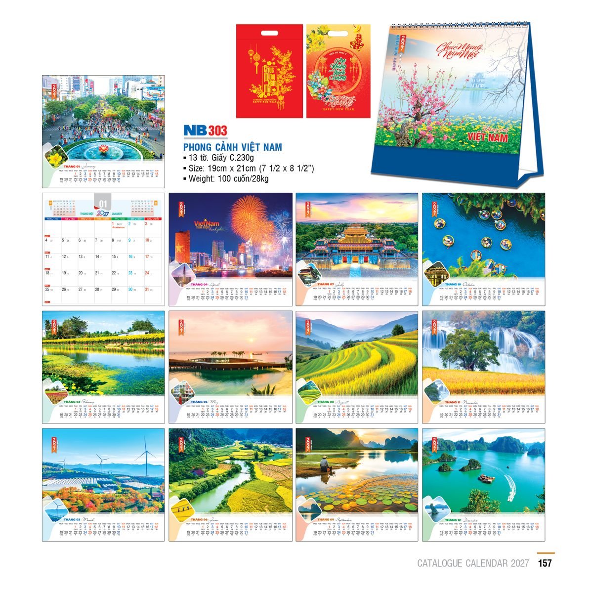 Lịch Bloc 2027 NB Mẫu NB303 (31 x 15 cm) In Logo Doanh Nghiệp Giá Xưởng Lịch Bloc 2027 NB Mẫu NB303 (31 x 15 cm) In Logo Doanh Nghiệp Giá Xưởng in logo doanh nghiệp quà tặng Tết tại Quà Tặng Công Ty VN