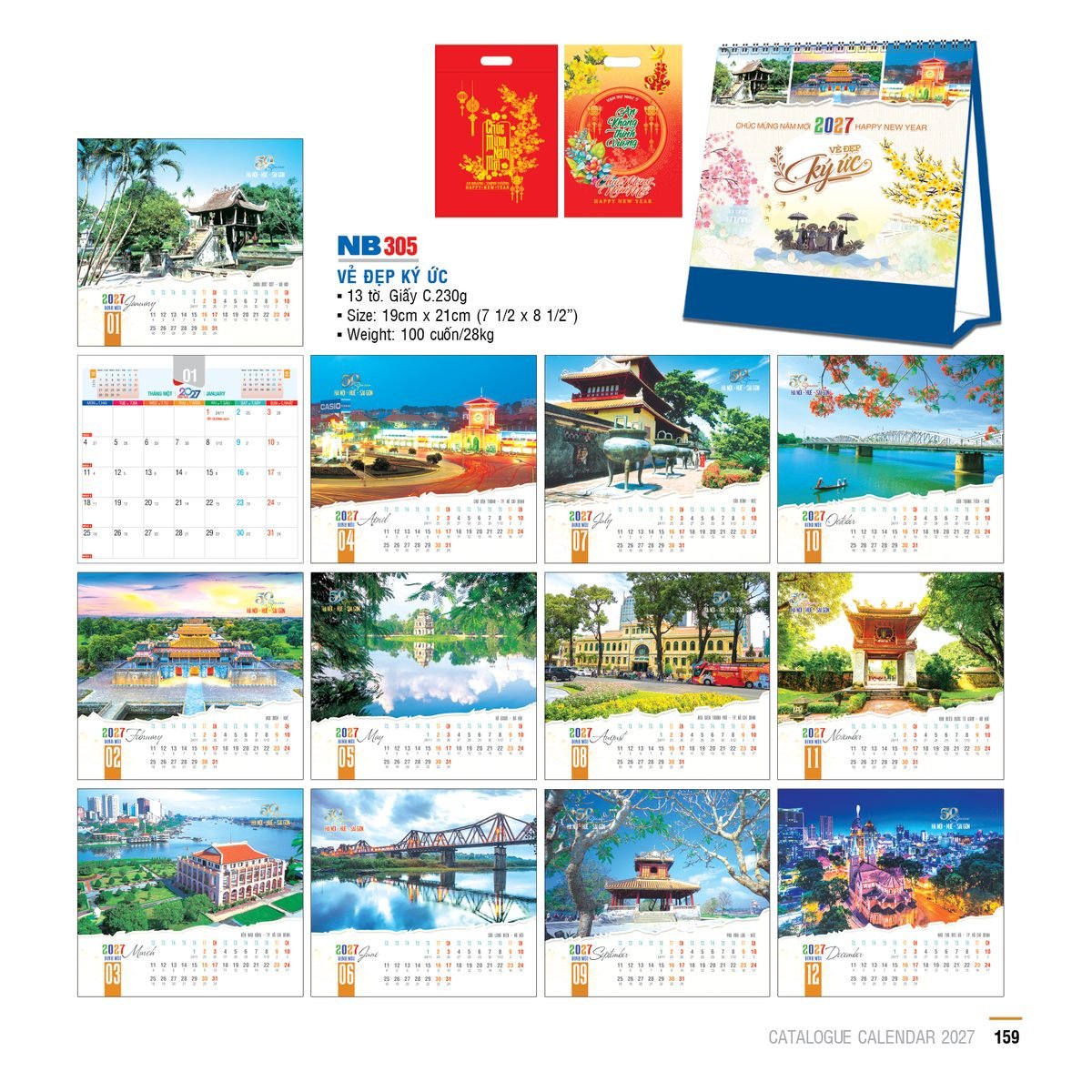 Lịch Bloc 2027 NB Mẫu NB305 (29 x 41 cm) In Logo Doanh Nghiệp Giá Xưởng Lịch Bloc 2027 NB Mẫu NB305 (29 x 41 cm) In Logo Doanh Nghiệp Giá Xưởng in logo doanh nghiệp quà tặng Tết tại Quà Tặng Công Ty VN