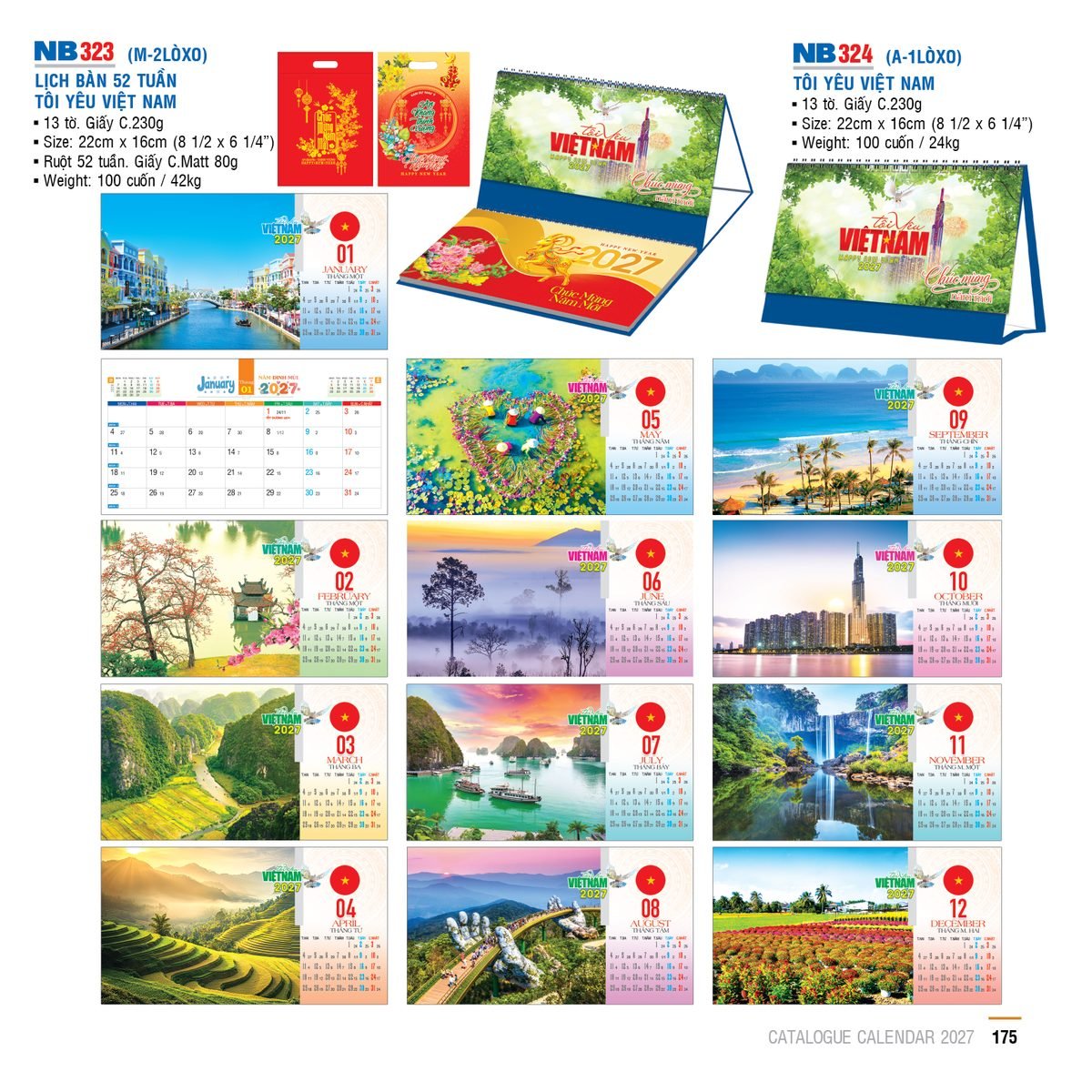 Lịch Để Bàn 2027 NB Mẫu NB324 (027 x 02 cm) In Logo Doanh Nghiệp Giá Xưởng Lịch Để Bàn 2027 NB Mẫu NB324 (027 x 02 cm) In Logo Doanh Nghiệp Giá Xưởng in logo doanh nghiệp quà tặng Tết tại Quà Tặng Công Ty VN