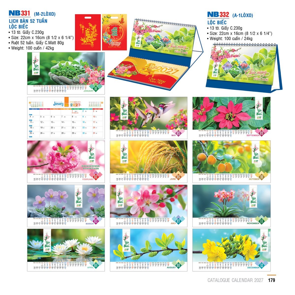 Lịch Để Bàn 2027 NB Mẫu NB331 (16 x 24 cm) In Logo Doanh Nghiệp Giá Xưởng Lịch Để Bàn 2027 NB Mẫu NB331 (16 x 24 cm) In Logo Doanh Nghiệp Giá Xưởng in logo doanh nghiệp quà tặng Tết tại Quà Tặng Công Ty VN