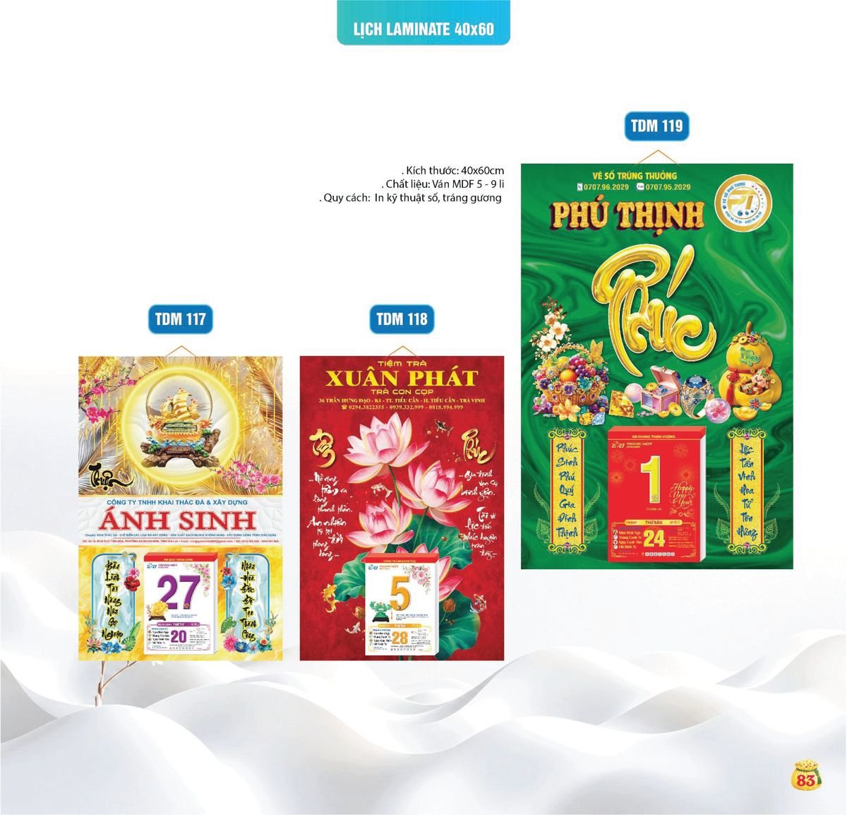 Lịch Bloc Siêu Cực Đại 2027 TDM81 In Logo Doanh Nghiệp Giá Xưởng