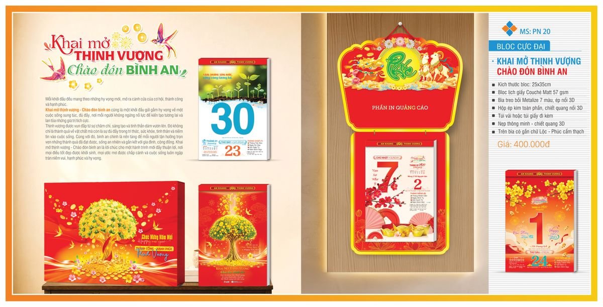 Lịch Bloc TPN 2027 TPNBLOC23 In Logo Doanh Nghiệp Giá Xưởng