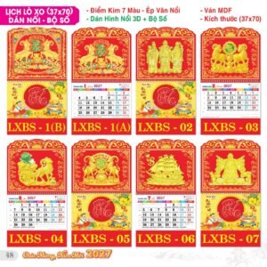Lịch Treo Tường Lò Xo 2027 TS Mẫu TS-49 (37 x 70 cm) In Logo Doanh Nghiệp Giá Xưởng