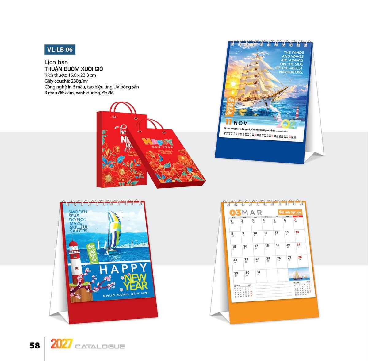 Lịch Bloc 2027 VL Mẫu VLLB06 (29 x 41 cm) In Logo Doanh Nghiệp Giá Xưởng Lịch Bloc 2027 VL Mẫu VLLB06 (29 x 41 cm) In Logo Doanh Nghiệp Giá Xưởng in logo doanh nghiệp quà tặng Tết tại Quà Tặng Công Ty VN