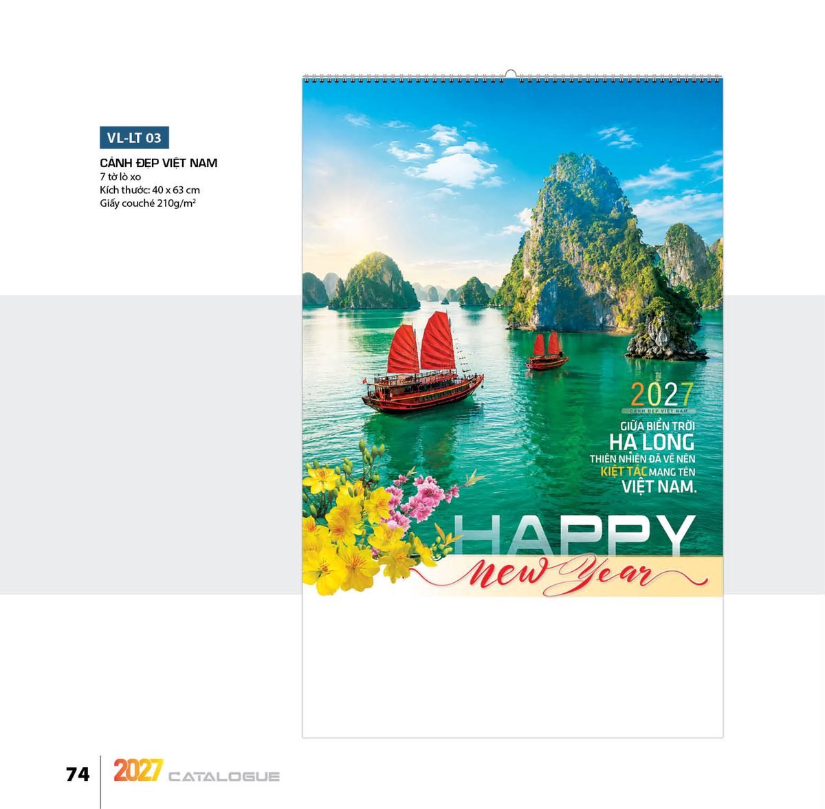 Lịch Bloc 2027 VL Mẫu VLLT03 - Cảnh Đẹp Việt Nam (40 x 63cm) In Logo Doanh Nghiệp Giá Xưởng Lịch Bloc 2027 VL Mẫu VLLT03 - Cảnh Đẹp Việt Nam (40 x 63cm) In Logo Doanh Nghiệp Giá Xưởng in logo doanh nghiệp quà tặng Tết tại Quà Tặng Công Ty VN
