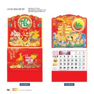 Lịch Treo Tường Lò Xo 2027 VL Mẫu VLLXG01 (37 x 70cm) In Logo Doanh Nghiệp Giá Xưởng in logo doanh nghiệp quà tặng Tết tại Quà Tặng Công Ty VN