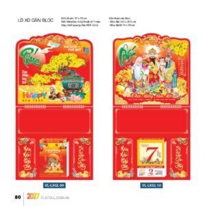 Lịch Treo Tường Lò Xo 2027 VL Mẫu VLLXG09 (37 x 70cm) In Logo Doanh Nghiệp Giá Xưởng in logo doanh nghiệp quà tặng Tết tại Quà Tặng Công Ty VN