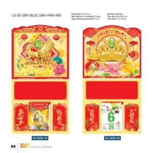 Lịch Treo Tường Lò Xo 2027 VL Mẫu VLLXG18 (37 x 70cm) In Logo Doanh Nghiệp Giá Xưởng in logo doanh nghiệp quà tặng Tết tại Quà Tặng Công Ty VN